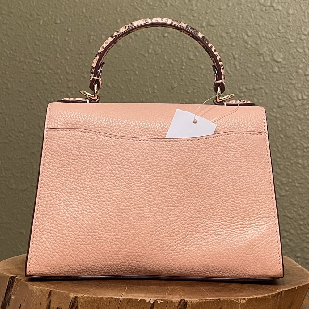 NWT COACH PEPPER SNAKE EMBOSSED SATCHEL - Picture 6 of 16